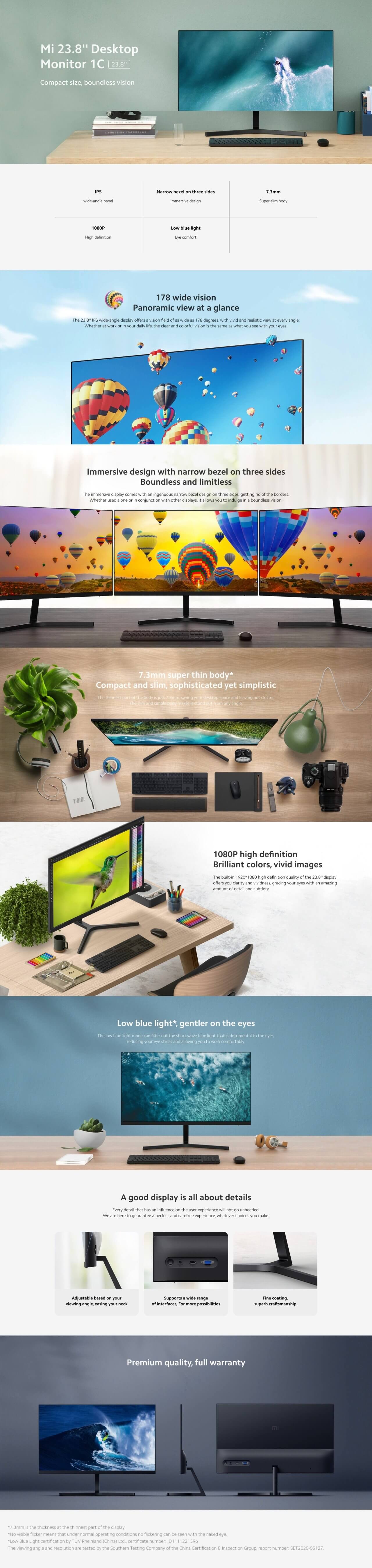 Mi 23.8 Inch Desktop Monitor 1c